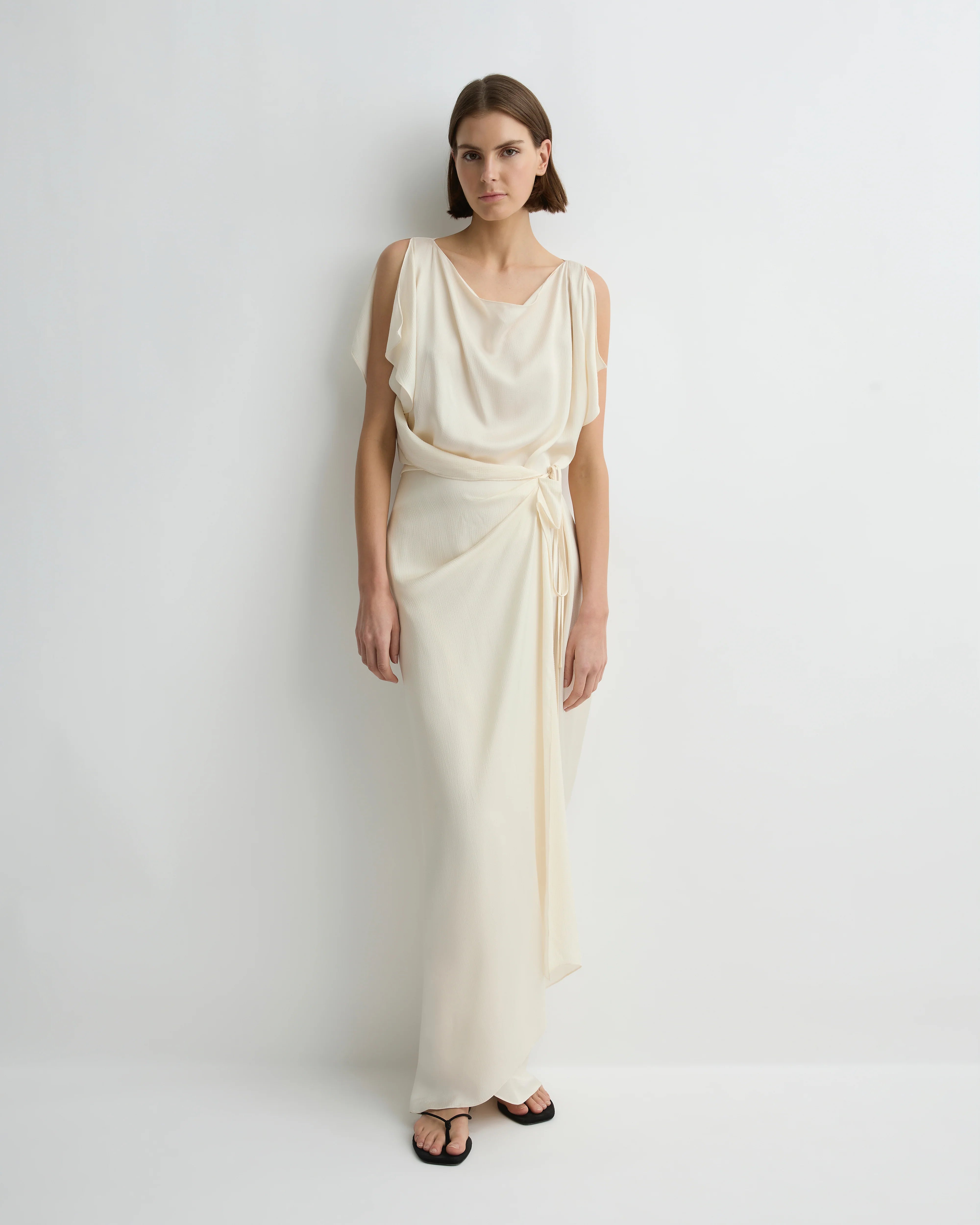 Ardea Wrap Dress - Pearl