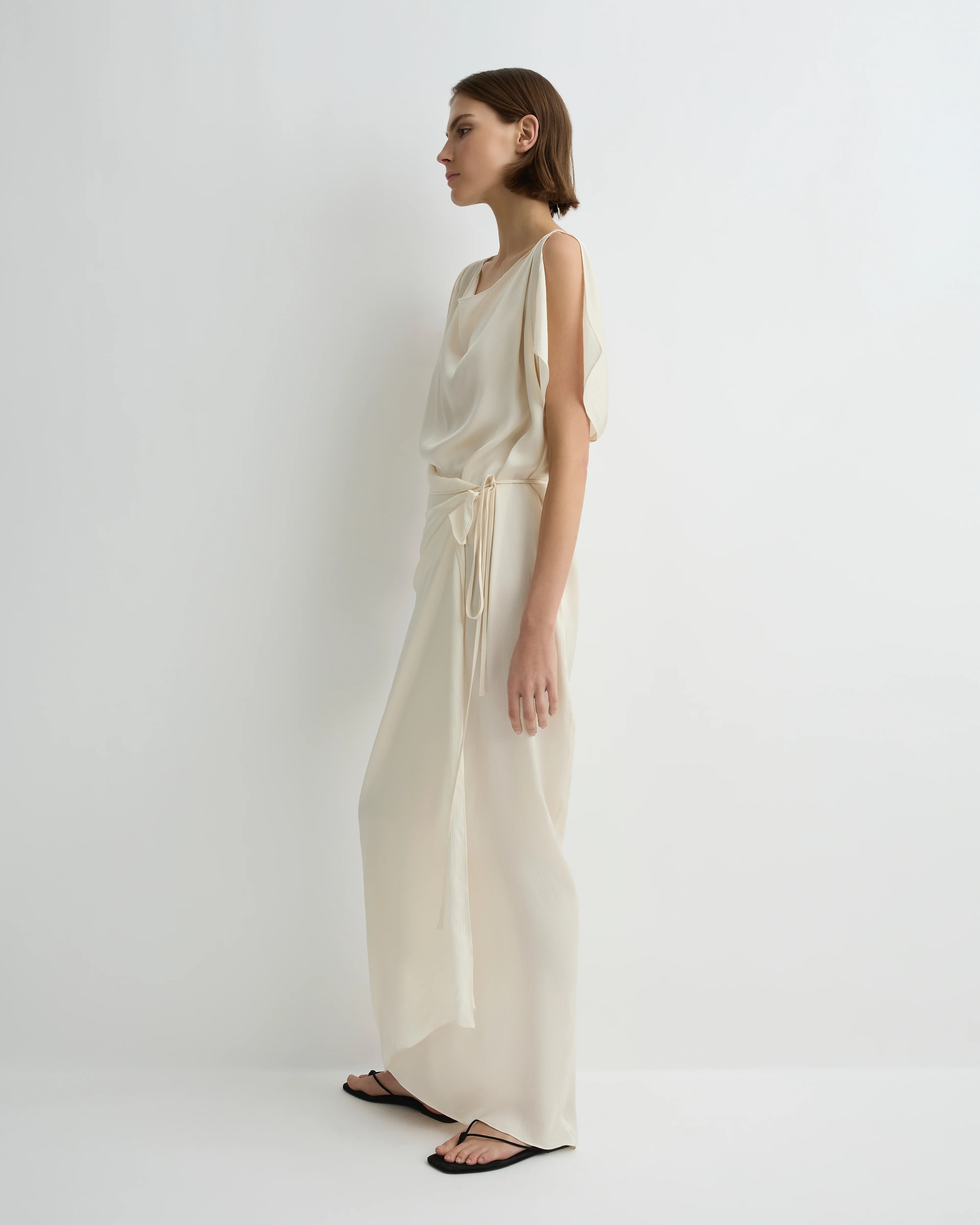 Ardea Wrap Dress - Pearl
